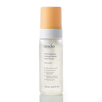 Мягкая пенка с глюконолактоновой кислотой и сапонарией Ondo Beauty 36.5 PHA & Saponaria Purifying Foaming Facial Cleanser 150 мл