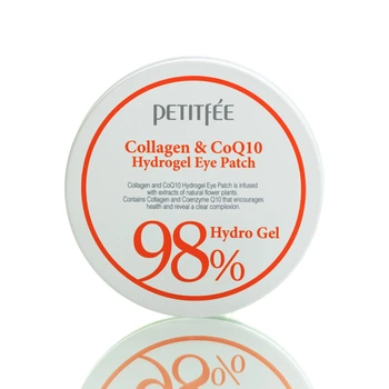 Гидрогелевые патчи с коллагеном и коэнзимом Q10 Collagen & Q10 Hydrogel Eye Patch Petitfee 60 шт