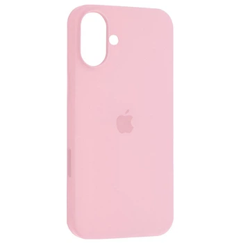 Чехол Fiji Silicone Case для Apple iPhone 16 Plus бампер накладка Soft Touch с микрофиброй Rose Powder