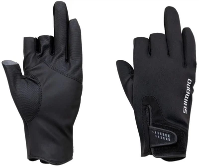 Рукавички Shimano Pearl Fit 3 рибальські для холодної погоди вітрозахисні вологостійкі Black S