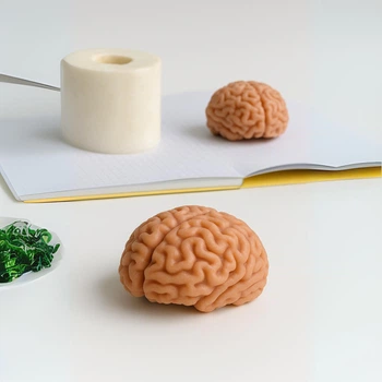 Пищевая силиконовая форма "Мозг 3D", 8×6×5,5 см | Для мусса, желе, шоколада, десертов
