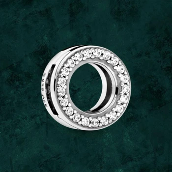 Срібна намистина шарм з pavé Reflexions Pandora (Пандора) 798600C01