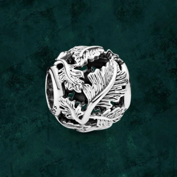 Срібна намистина шарм з декоративним листям Pandora (Пандора) 798241