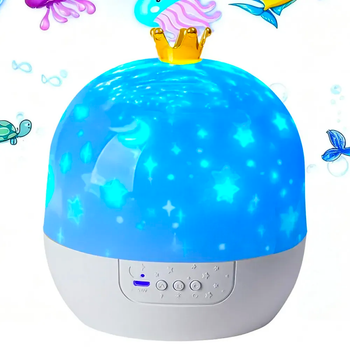 Нічник проектор з Bluetooth + пульт, від USB / Дитячий світильник (L)