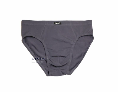 Серые мужские трусы брифы модал без рисунка с широкой резинкой Classic style TASO 3566 3ХL