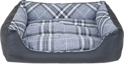 Sofa dla psów Amiplay Kent ZipClean 4 w 1 M Czarna (5907563232457)