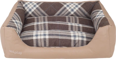 Sofa dla psów Amiplay Kent ZipClean 4 w 1 L Beżowa (5907563232549)