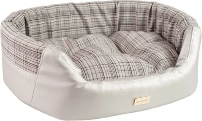 Legowisko dla psów Amiplay Venus Elipsów 2 w 1 S Srebrne (5907563238596)