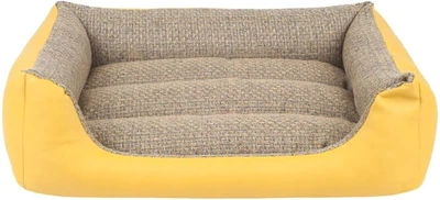 Sofa dla psów Amiplay Morgan ZipClean 4 w 1 M Żółta (5907563239180)