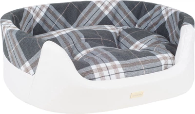 Legowisko dla psów Amiplay Kent Elipsów 2 w 1 L Białe (5907563239456)