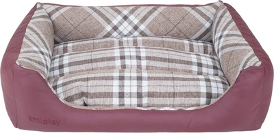 Диван для собак Amiplay Kent ZipClean 4 в 1 XS Бордовий (5907563232389)