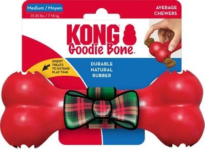 Іграшка для собак Kong Holiday Goodie Bone M Червона (35585356778)
