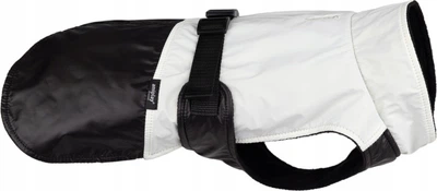 Kurtka-peleryna dla psów Amiplay Fluo fluorescencyjna 45 cm Biało-czarna (5907563316935)