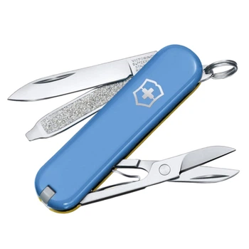 Ніж складаний, мультитул Victorinox Classic SD Ukraine (58мм, 7 функцій), блакитно-жовтий 0.6223.28G.8