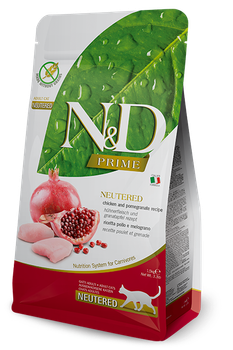 Сухий корм для стерилізованих котів Farmina N&D Grain Free Neutered Chicken 300 г (Курка та гранат)