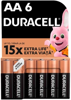 Батарейка DURACELL LR06 (АА) MN1500, уп.6 шт.