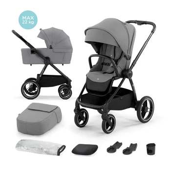 Універсальна коляска 2 в 1 Kinderkraft Nea Platinum Grey, 5902533919826
