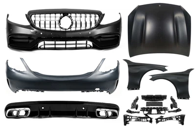 Комплект обвеса с капотом и крыльями (C63 AMG) для Mercedes C-сlass W205 2014-2021 гг