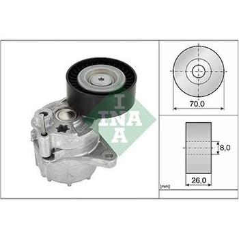 Натягувач ременя Mercedes Benz OM611/612/646 Sprinter W901-904 95-06/ W906 06-18/ W909 13-/ W638/639 96-14/ W202/203/204 93-15/ W210/318 (70x26) Ina (534048110)
