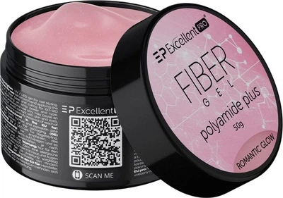 Гель для нарощування нігтів Excellent Pro Fiber Polyamide Plus Romantic Glow 50 г (5903900444453)