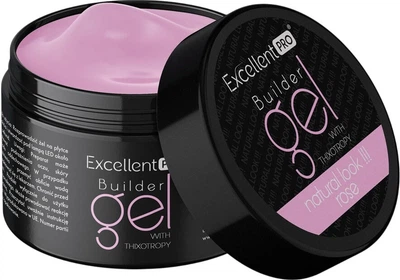 Гель для нарощування нігтів Excellent Pro Builder With Thixotropy Natural Look Rose 50 г (5903900439329)