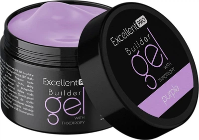 Гель для нарощування нігтів Excellent Pro Builder With Thixotropy Purple 50 г (5903900437622)