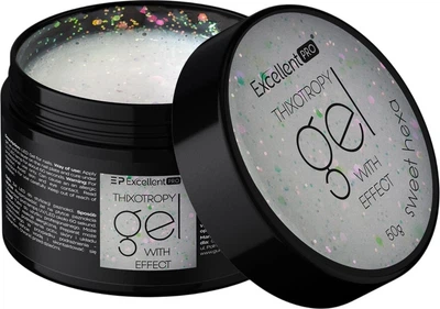 Гель для нарощування нігтів Excellent Pro Thixotropy With Effect Sweet Hexa 50 г (5903900440158)