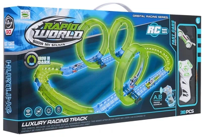 Автомобльний трек Rapid World Grow in Dark 38 елементів (5903864970074)