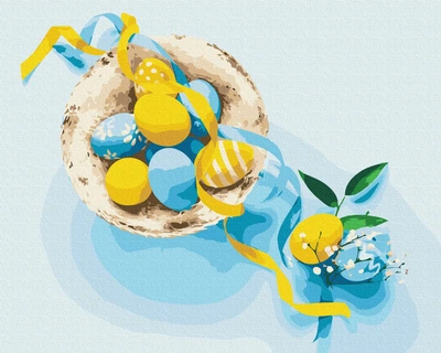 КАРТИНА ЗА НОМЕРАМИ преміум Українська Великодня 40х50 см