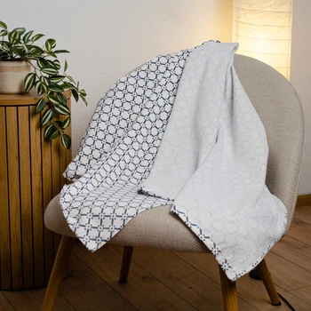 Пляжное полотенце большое тонкое махровое с принтом GM Textile 70х150 см 300 г/м2 (Серый)