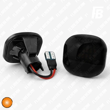 Повторювачі повороту 02 бігучі для VAG Audi A3 A4 A8 Seat Ibiza Skoda Fabia Octavia LED чорні 2 шт. (помаранчевий)