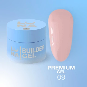 Гель LUNAMoon Premium Gel La Ballerina №9 на 30 мл для укрепления, выравнивания и наращивания ногтей