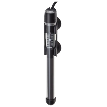 Терморегулятор для аквариума Aquael Platinum Heater 50 W на 15-50 л с электронным термостатом 22,5 см Черный (121215)