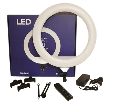Лампа кільцева світлодіодна OPT-TOP Led-YQ-460B з 3 тримачами для телефону пультом 45 см (1756375330)