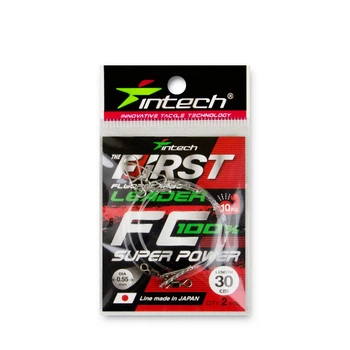 Поводок Intech FC First Leader 30 см (2 шт.), 0,55 мм, 10,00 кг(FS_CE9969381B9F)