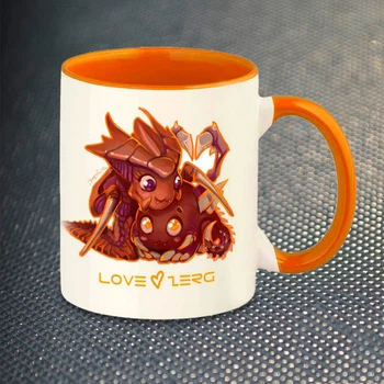 Чашка Fan Girl Love Zerg Стар Крафт Starcraft 2 New (14391) 330 мл Помаранчевий