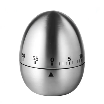 Таймер кухонний механічний No Brand 60 хвилин Сріблястий (TIMKUH-SLV-1338)