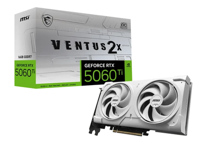 Відеокарта GeForce RTX 5060 Ti 16GB GDDR7 MSI 16G Ventus 2X OC White Plus