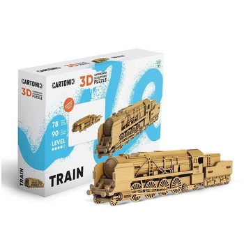 3D Пазл Картонный Cartonic Поезд Паровоз 78 деталей