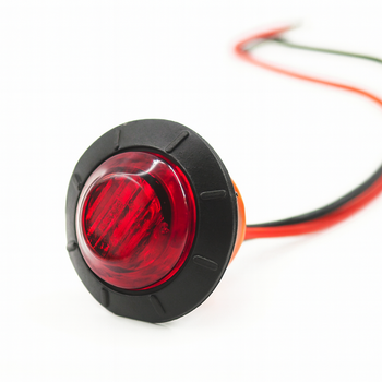 Круглые светодиодные габаритные огни LED для прицепов и грузовиков 12V или 24V красного свечения 27 мм