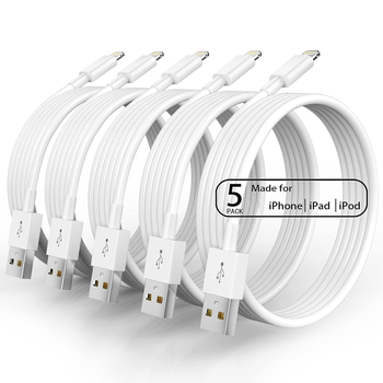 Кабель для iPhone Apple Lightning to USB Data Cable зарядный кабель для iPad iPhone iPod IOS провод синхронизации 1М комплект 5 штук PAVLYSH PC-05