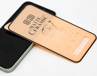 Защитное гибкое стекло Matte Ceramic Glass 9D Black для iPhone на весь экран X/Xs/11 Pro с черной рамкой