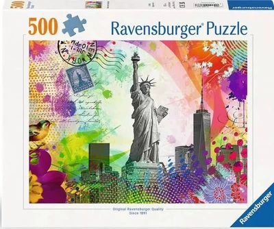 Puzzle Ravensburger New York Postcard 500 elementów (4005555003687)