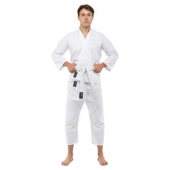 Кимоно для карате куртка штаны и пояс HARD TOUCH CO-8918 рост 120 белый