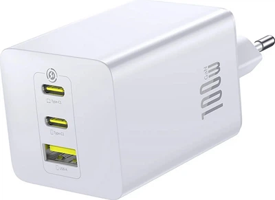 Ładowarka sieciowa Baseus EnerFill FE11 2 x USB-C + 1 x USB-A 100 W White (6932172690649)