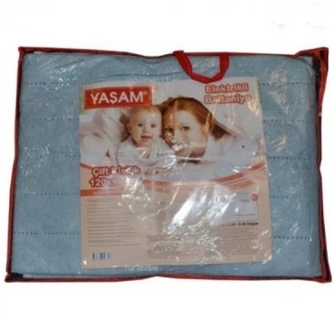 Электро-простынь 120x160 см байка Простынь с подогревом Yasam Голубой