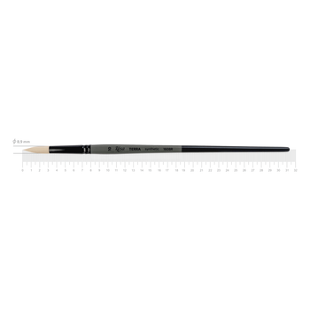 Пензель синтетика кругла TERRA 1608R №10 довга ручка ROSA