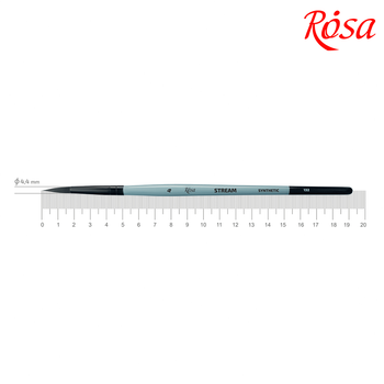 Пензель синтетика кругла STREAM 132 № 4 коротка ручка ROSA