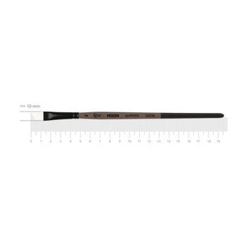 Пензель синтетика кутова MOON 1203A №2 коротка ручка ROSA