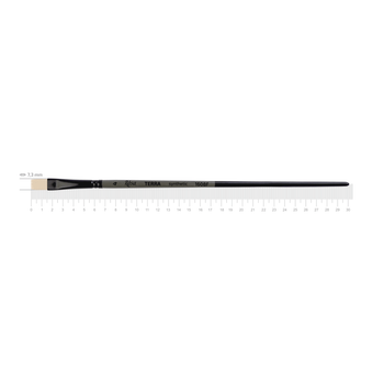 Пензель синтетика плоска TERRA 1608F №4 довга ручка ROSA
